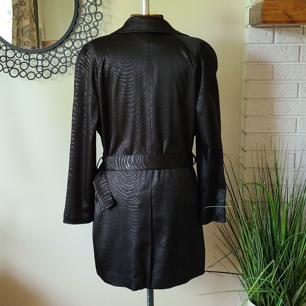 Bianca Nygard Petite Black Zebra Coat 12 - Picture 7 of 9